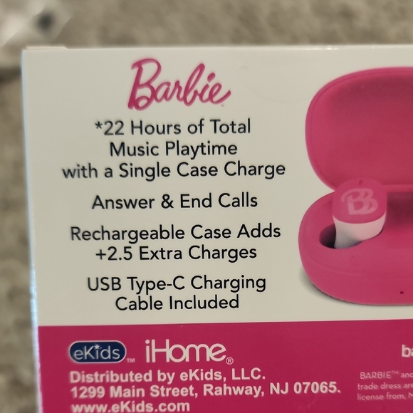 iHome Barbie Pink True Wireless Earbuds - Picture 2 of 8